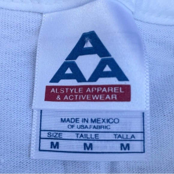 Vintage 90s Pow Wow Native American White Graphic T-shirt - Picture 4 of 7